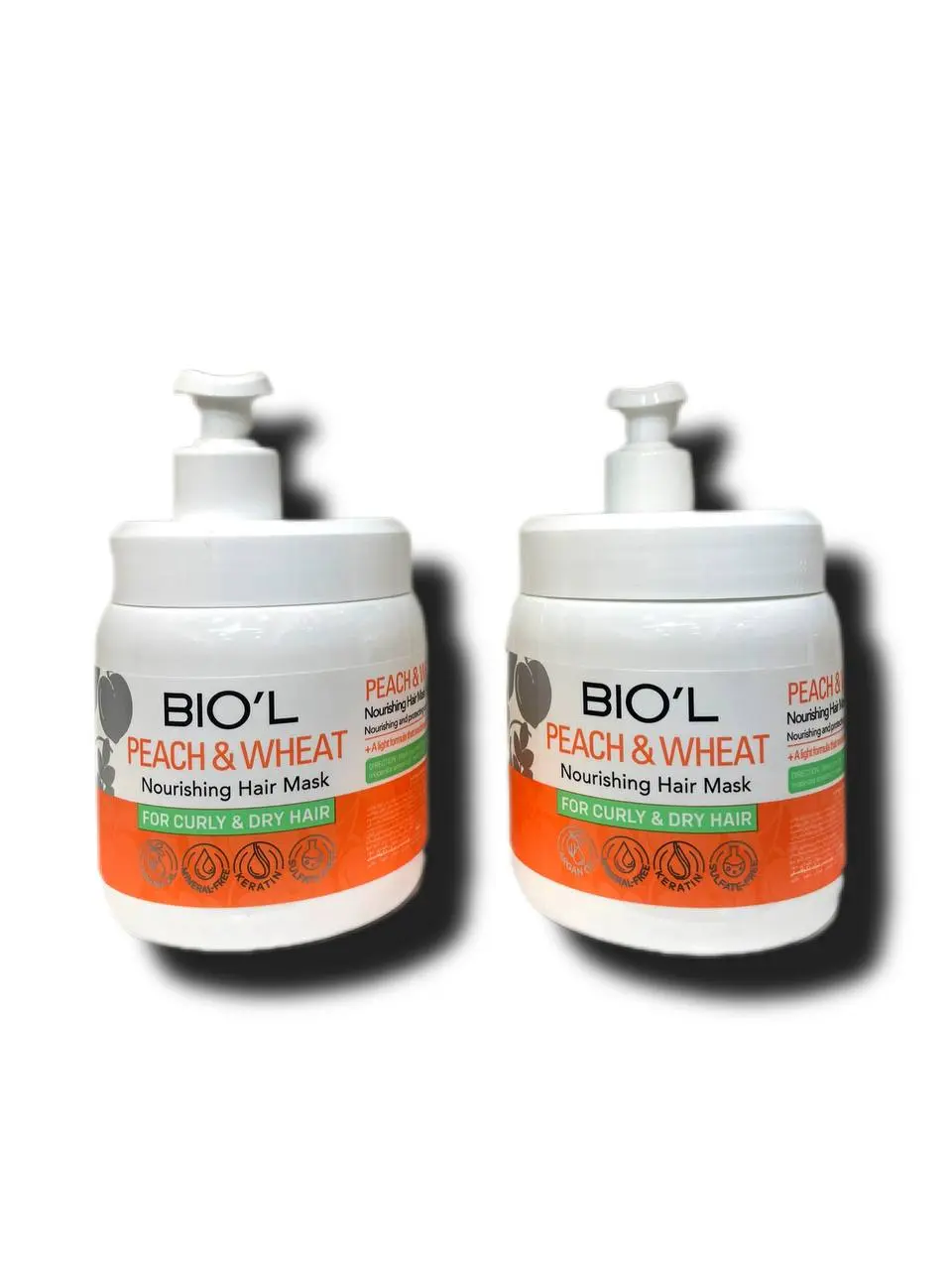 ماسک مو هلو و جوانه گندم بیول برای موهای خشک، فر و مجعد حجم 500میل