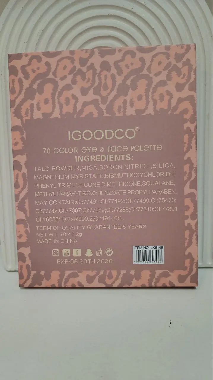 پالت سایه چشم و صورت 70 رنگ IGOODCO