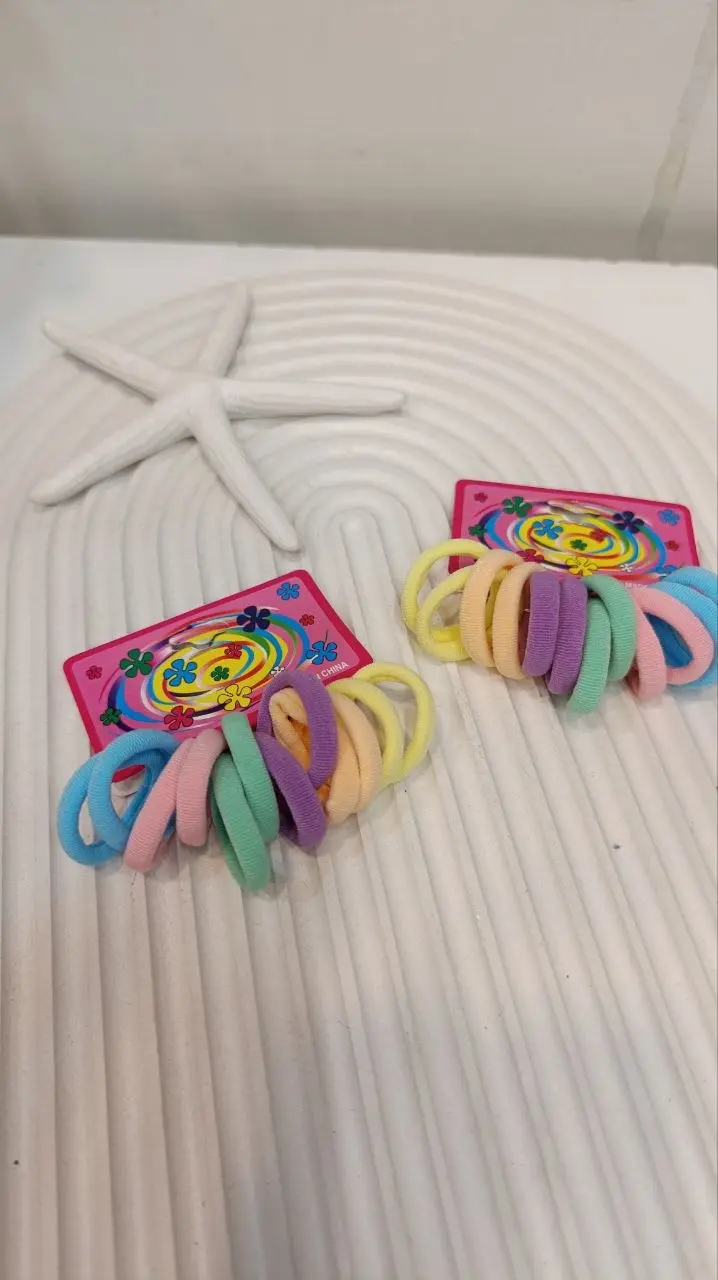 کش مو 10تایی رنگی کارتی