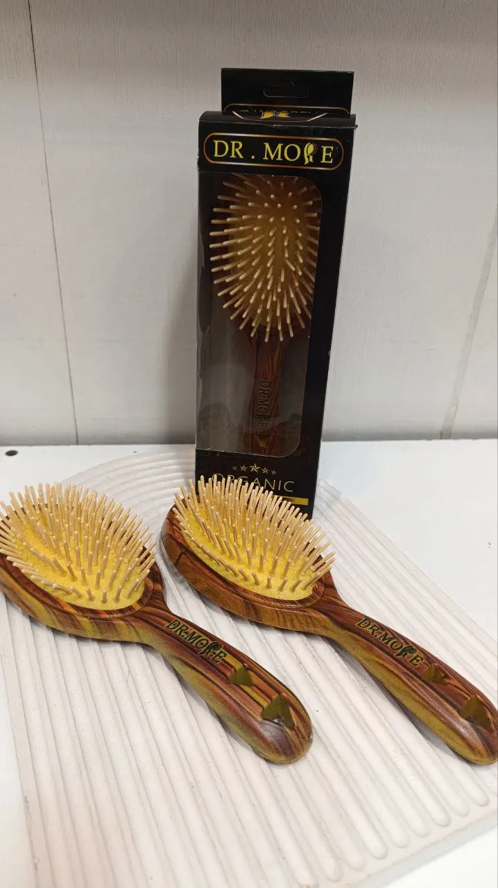 برس مو چوبی دکتر مور قابدار