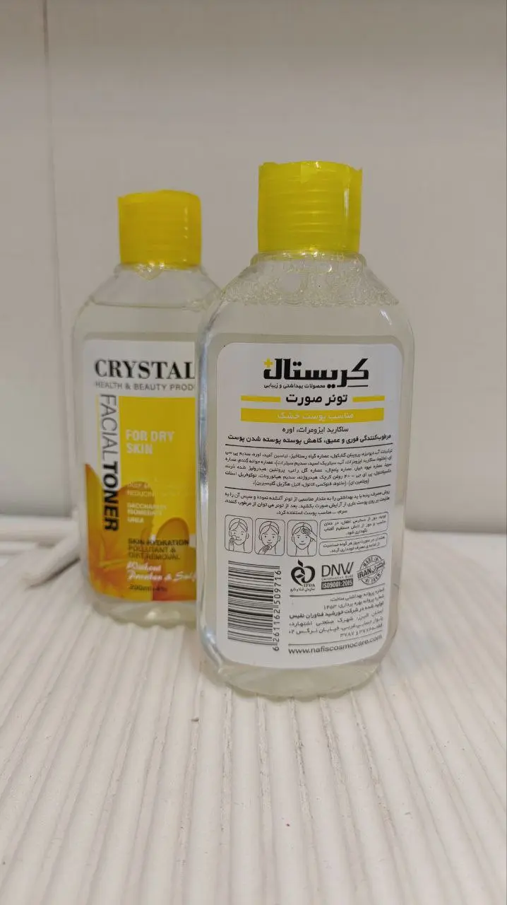 تونر صورت کریستال مناسب پوست خشک حجم ۲۰۰ میلی لیتر