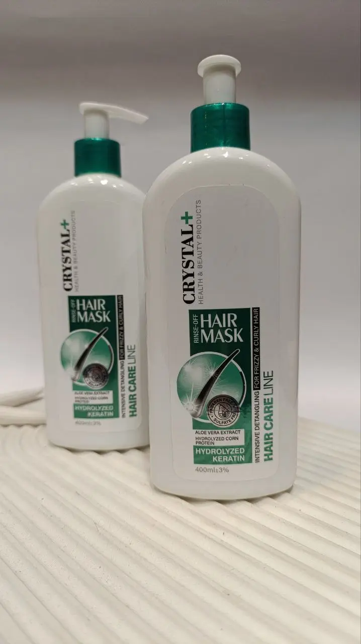 ماسک موی پمپی با آبکشی موهای مجعد و دارای وز کریستال 400 میل