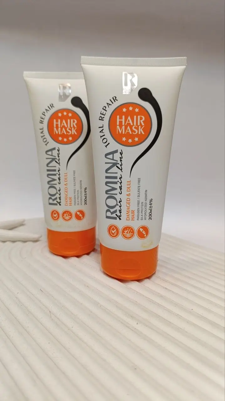ماسک مو تقویت کننده رومینا فاقد سولفات مناسب مو خشک و آسیب دیده حجم 200 میل