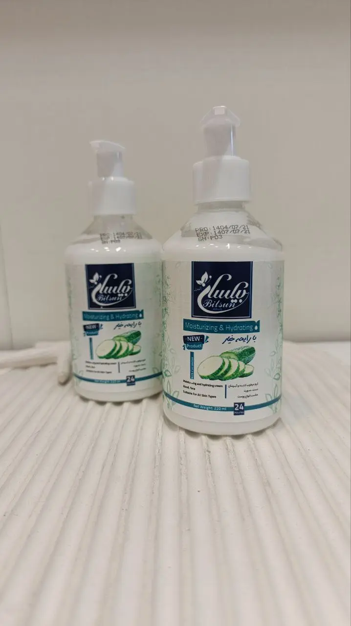 کرم آبرسان و مرطوب کننده پمپی بیلسان با رایحه خیار حاوی 200میل