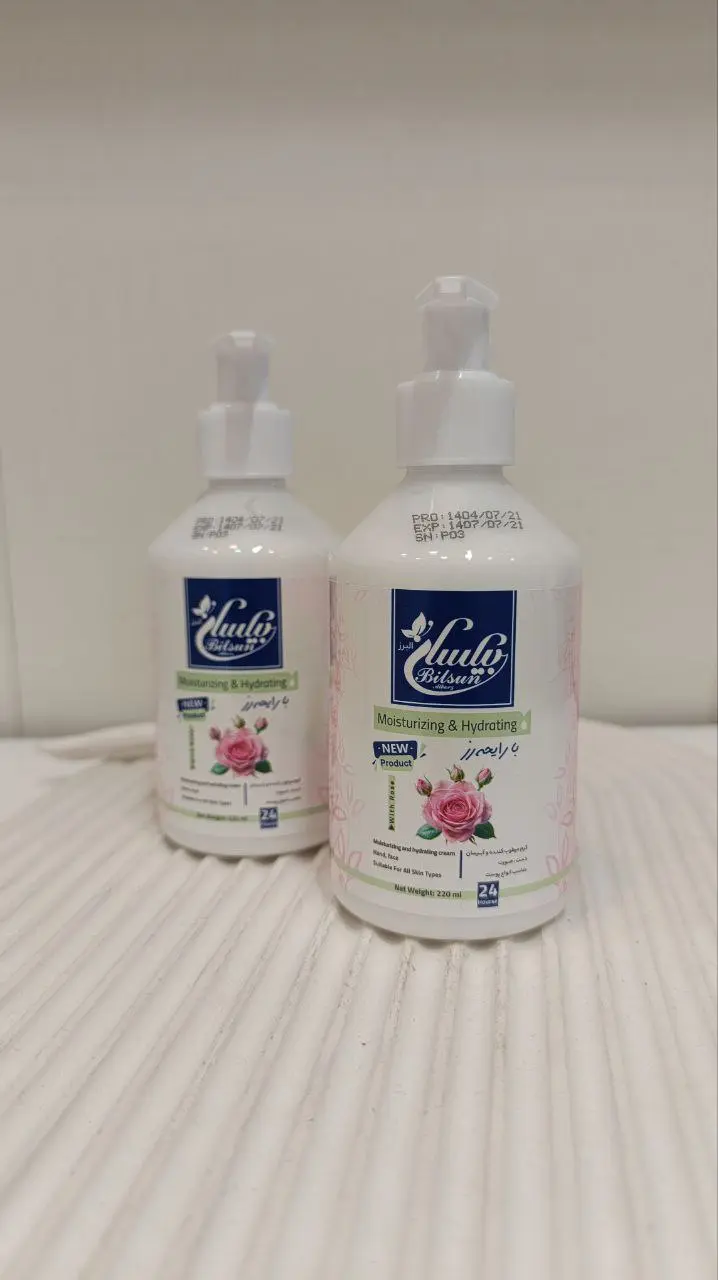 کرم آبرسان و مرطوب کننده پمپی بیلسان با رایحه رز حاوی 200میل