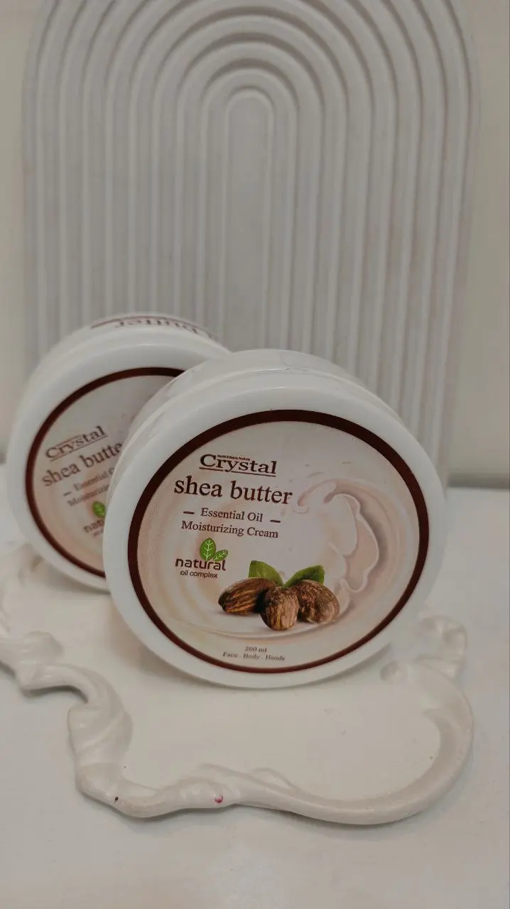 کرم مرطوب کننده صورت و بدن کاسه ای کریستال مدل شی باتر 200 میل