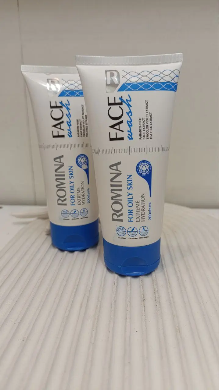 ژل شستشوی صورت پوست چرب رومینا 200 میل