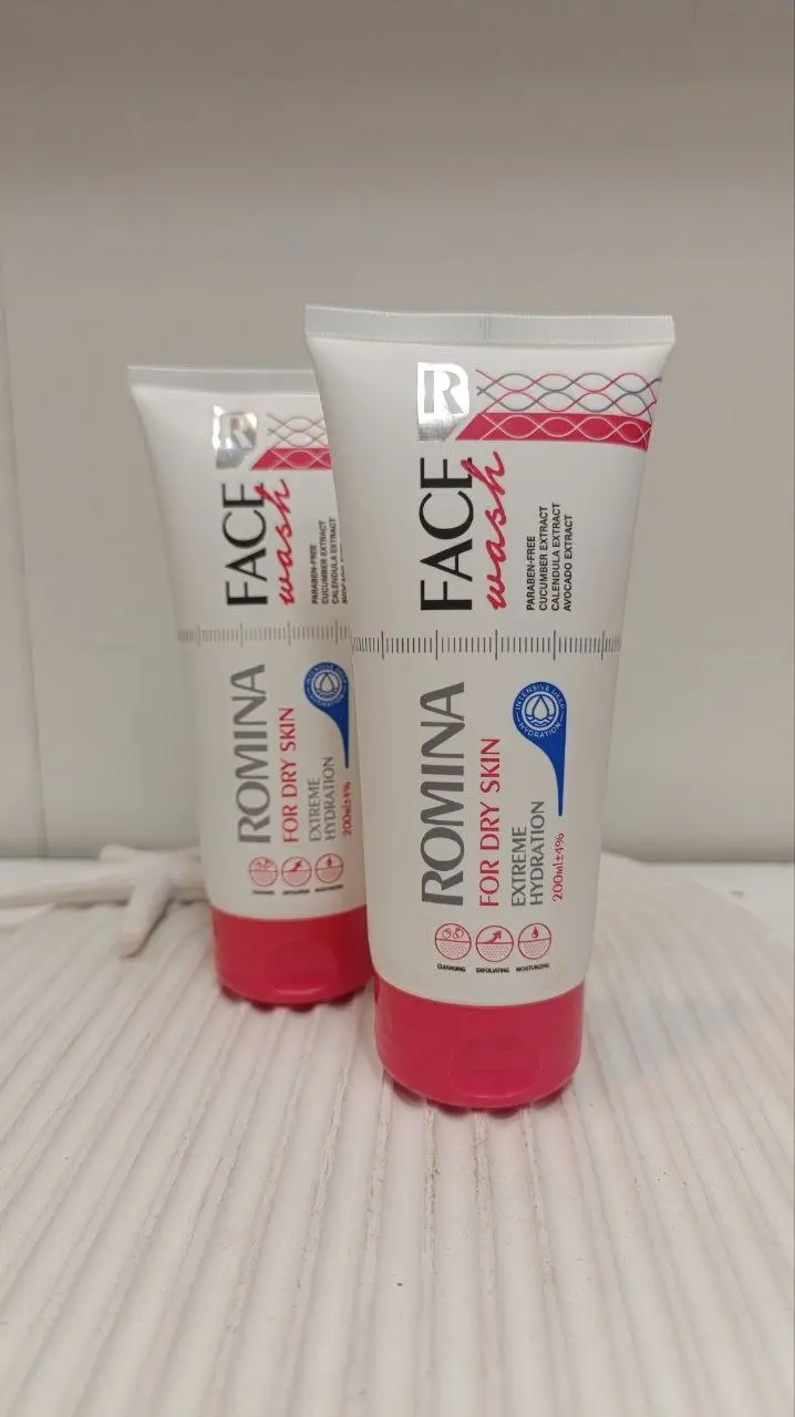 ژل شستشوی صورت پوست خشک رومینا 200 میل