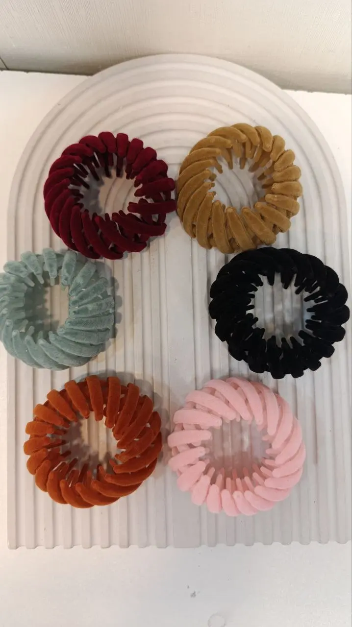 کلیپس گوجه ای اکاردونی مخملی سایز بزرگ