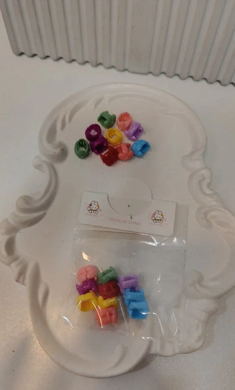 گیره مو مهره ای رنگی